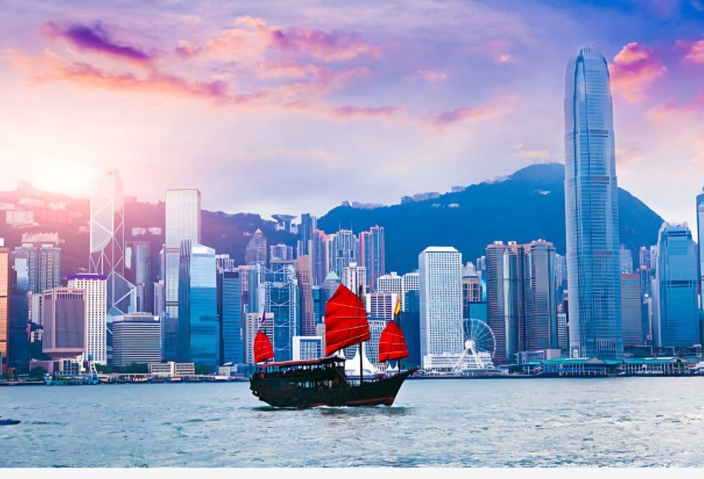Skyline de Hong Kong, vista da baía
